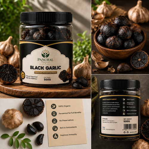 Panchal Organic Premium Fermented Black Garlic 500g